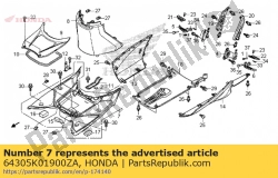 Hier finden Sie die schrittbaugruppe, boden * nh1 * (nh1 schwarz) von Honda. Mit der Teilenummer 64305K01900ZA online bestellen: