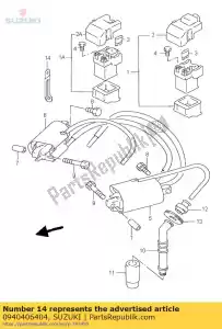 suzuki 0940406404 braçadeira - Lado inferior