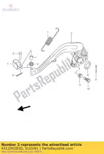 Suzuki 4312002B30 brazo comp, freno - Lado inferior