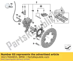 bmw 34217694855 pinza freno, nero, posteriore, freno posteriore / freno posteriore, 1 pistone - immagine 11 di 11