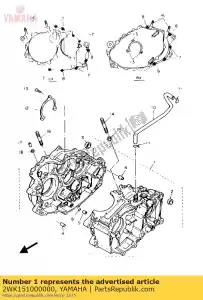 Yamaha 2WK151000000 crankcase assy - Bottom side