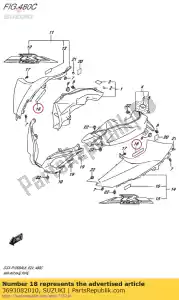 Suzuki 3693082010 dekking, harnas - Onderkant