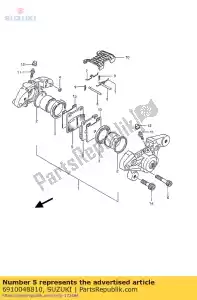 suzuki 6910048810 brake pad set - Bottom side