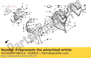 honda 64306KTF980ZA ?aluzja, fr. * nh1 * (nh1 czarny) - Dół