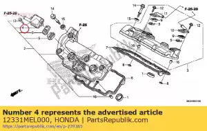 honda 12331MEL000 couverture, r. soupape à clapets - La partie au fond