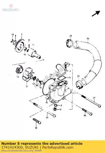 suzuki 1741414300 o ring, water pu - Onderkant