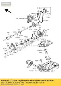 Kawasaki 210530006 pignon-assy, ??pompe à huile, 2 - La partie au fond