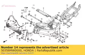 honda 50358MW0000 colarinho, fr. gancho do motor superior - Lado inferior