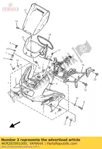 Yamaha 4KM283901000 afbeeldingenset, motorkap - Onderkant