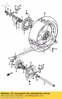 6471117C10, Suzuki, Eje trasero suzuki gsx r750 r750r 750 , Nuevo