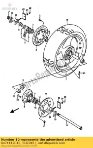 Suzuki 6471117C10 eje trasero - Lado inferior