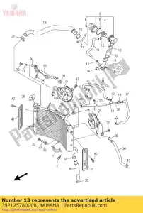 yamaha 39P125780000 hose 3 - Bottom side