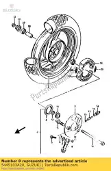 Here you can order the lever,fr brake from Suzuki, with part number 5445103A20: