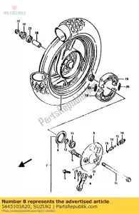 Suzuki 5445103A20 lever,fr brake - Bottom side