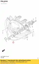 Here you can order the headlamp assy from Suzuki, with part number 3510023K11: