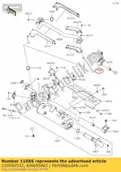 Qui puoi ordinare staffa, silenziatore, fr da Kawasaki , con numero parte 110560532: