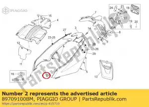 Piaggio Group 89709100BM owiewka tylna lewa. bia?y - Dół