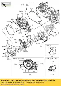 kawasaki 140310094 cover-generator, midden vn1700c - Onderkant