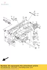 Suzuki 0918008100 espaçador 8,2x14x4 - Lado inferior