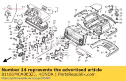 Here you can order the side moul,*r274m* from Honda, with part number 81161MCA000ZJ: