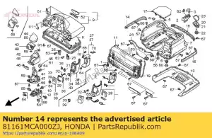 Honda 81161MCA000ZJ moul lateral, * r274m * - Lado inferior