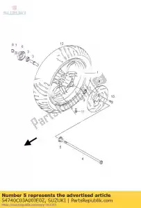 Suzuki 54740C03A00JE0Z spacer,fr.axle - Bottom side