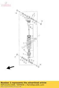 Yamaha 5SF222011000 amortiguador subconjunto - Lado inferior
