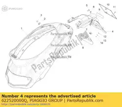 protezione posteriore van Piaggio Group, met onderdeel nummer 622520000Q, bestel je hier online: