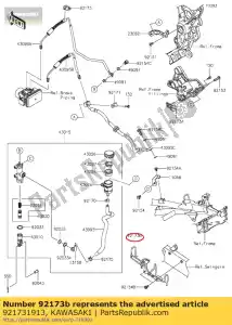 kawasaki 921731913 01 abrazadera, brazo articulado - Lado inferior