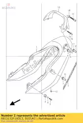 Ici, vous pouvez commander le emblème, siège tai auprès de Suzuki , avec le numéro de pièce 6813132F10DL3: