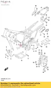 suzuki 0910308332 tornillo - Lado inferior