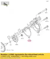 110601328, Kawasaki, uszczelka, pokrywa pompy klx250-d1 kawasaki  d klx 125 250 300 1993 1994 1995 1996 1997 1998 1999 2000 2001 2002 2003 2009 2010 2011 2012 2013 2014 2015 2016 2017 2018 2019 2020 2021, Nowy