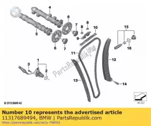 BMW 11317689494 timing chain, guide - Upper side