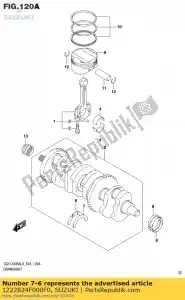 Suzuki 1222824F000F0 rodamiento, manivela t - Lado inferior