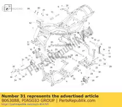 Qui puoi ordinare perno del motore da Piaggio Group , con numero parte B063088: