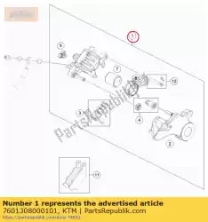 Here you can order the brake cal. Re. - without pads from KTM, with part number 7601308000101: