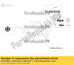 Here you can order the piaggio plate from Piaggio Group, with part number 645488: