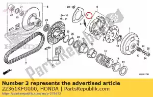 Honda 22361KFG000 plaat, koppelingszijde - Onderkant