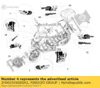 2H002556000A2, Piaggio Group, linker voorschild sticker piaggio metca4101 metca4101, metca4102 50 2018 2019 2020 2021, Nieuw