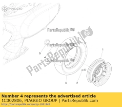 Aprilia 1C002806, Geflensde zelfborgende moer, OEM: Aprilia 1C002806