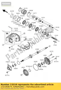 Kawasaki 132160874 gear-comp,rr,8t - Bottom side