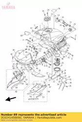 Ici, vous pouvez commander le amortisseur, couvercle latéral auprès de Yamaha , avec le numéro de pièce 2C0241450000: