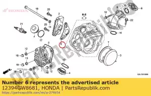 Honda 12394GW8681 junta, r. cabeça de cilindro - Lado inferior