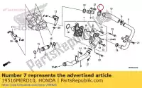 19516MERD10, Honda, abrazadera, manguera, 3037 mm honda  cb cbf vt 600 1000 1300 2004 2005 2006 2007 2008 2009 2010 2011 2012 2013 2017, Nuevo