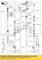 440650027, Kawasaki, casquillo-horquilla delantera, corredera kx250 kawasaki kx 250 2009 2010 2011 2012, Nuevo