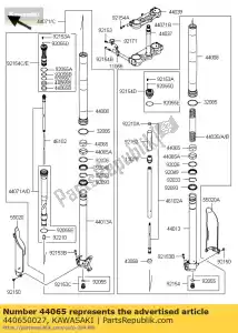 kawasaki 440650027 bushing-front fork,slide kx250 - Bottom side