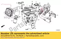 50329HA7670, Honda, gomma, montaggio scatola batteria honda  cb nsa nx trx 500 650 700 1000 1100 1300 1988 1989 1990 1991 1992 1993 1994 1995 1996 1997 1998 1999 2000 2001 2005 2007 2008 2009 2010 2011 2013 2017 2018 2019 2020, Nuovo