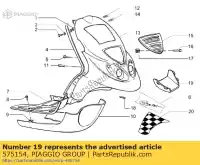 575154, Piaggio Group, Deflektor powietrza piaggio nrg ntt mc extreme dd purejet 2 3, Nowy