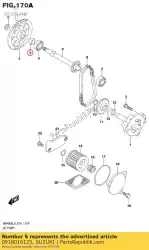 Here you can order the spacer,10. 3x16x from Suzuki, with part number 0918010125: