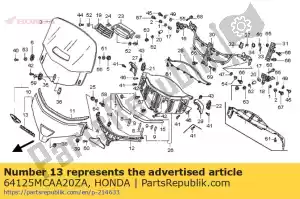 honda 64125MCAA20ZA embleem, fr. (honda) * type1 * (type1) - Onderkant